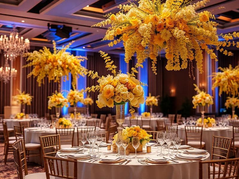 Professional event styling with luxurious decorations