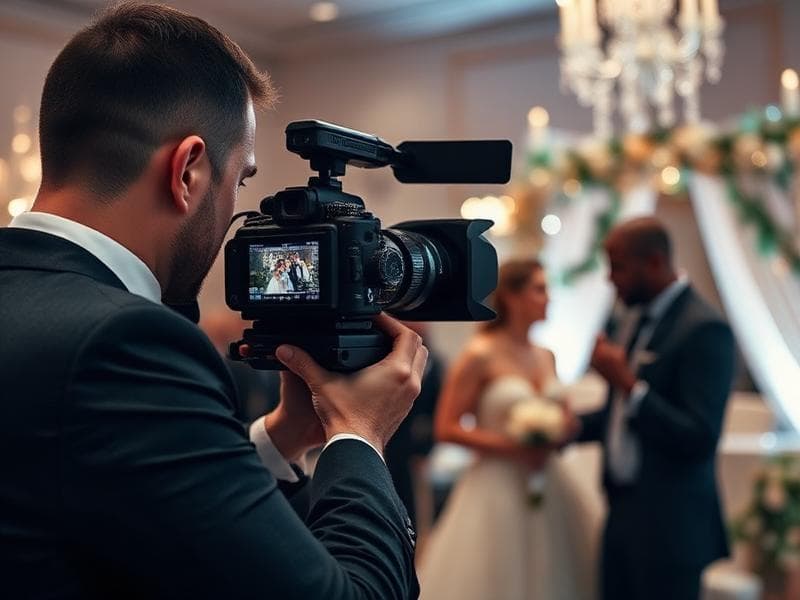 Professional photographer documenting special event moments