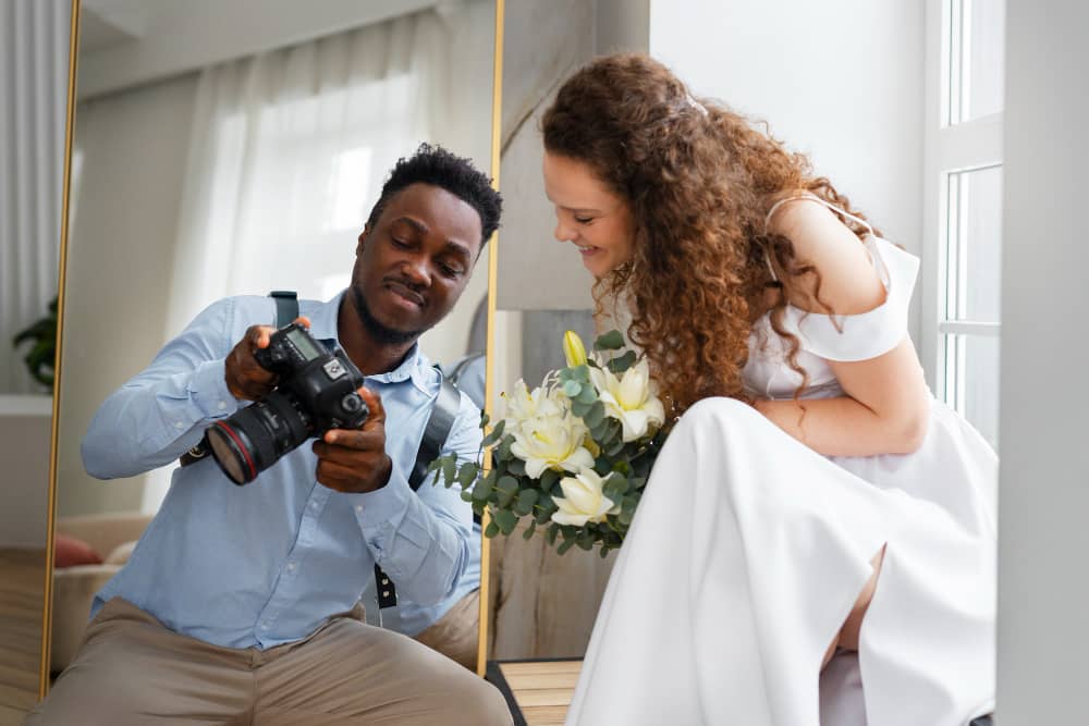 Professional photographer documenting special event moments